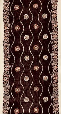 Women's Velvet Embroidered Border Shawl