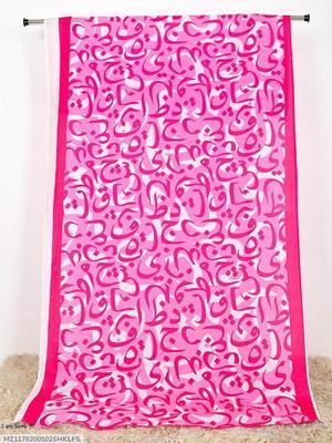 1 Pc Women's Stitched Silk Calligraphy Dupatta