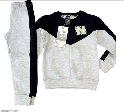 2 Pcs Boy's Cotton Fleece Embroidered Tracksuit