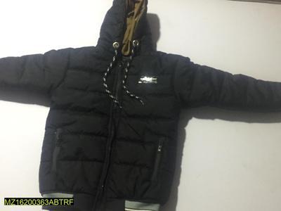 1 Pc Boy's Stitched Polyester Quilted Plain Puffer Jacket