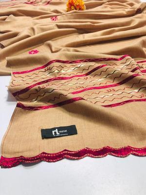 1 Pc Women's Woolen Embroidered Shawl