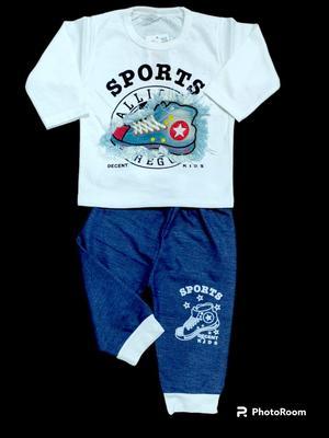 Baby Boy's Jersey Shirt And Trouser Set -