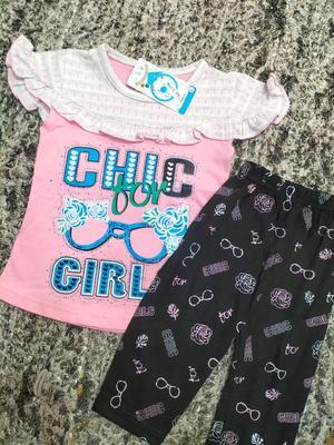 Baby Girl's Printed Shirt And Trouser Set