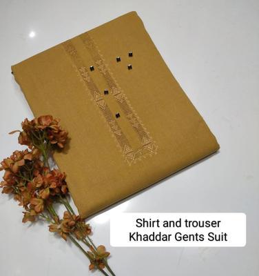 Men’s Unstitched Khaddar Embroidered Suit