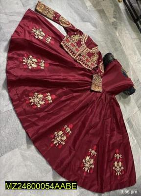 3 Pcs Women's Stitched Silk Embroidered Suit