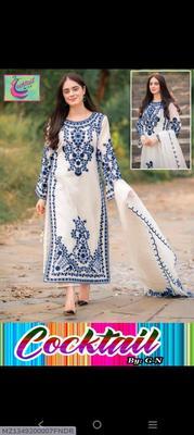 3 Pcs Women's Stitched Organza Embroidered Suit