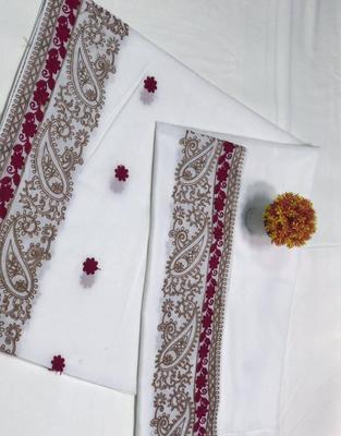 Women's Swiss Lawn Embroidered Shawl