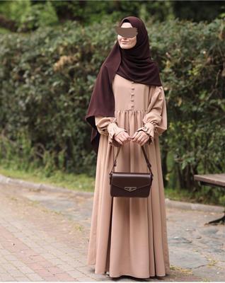 Georgette Plain Abaya With Stoller