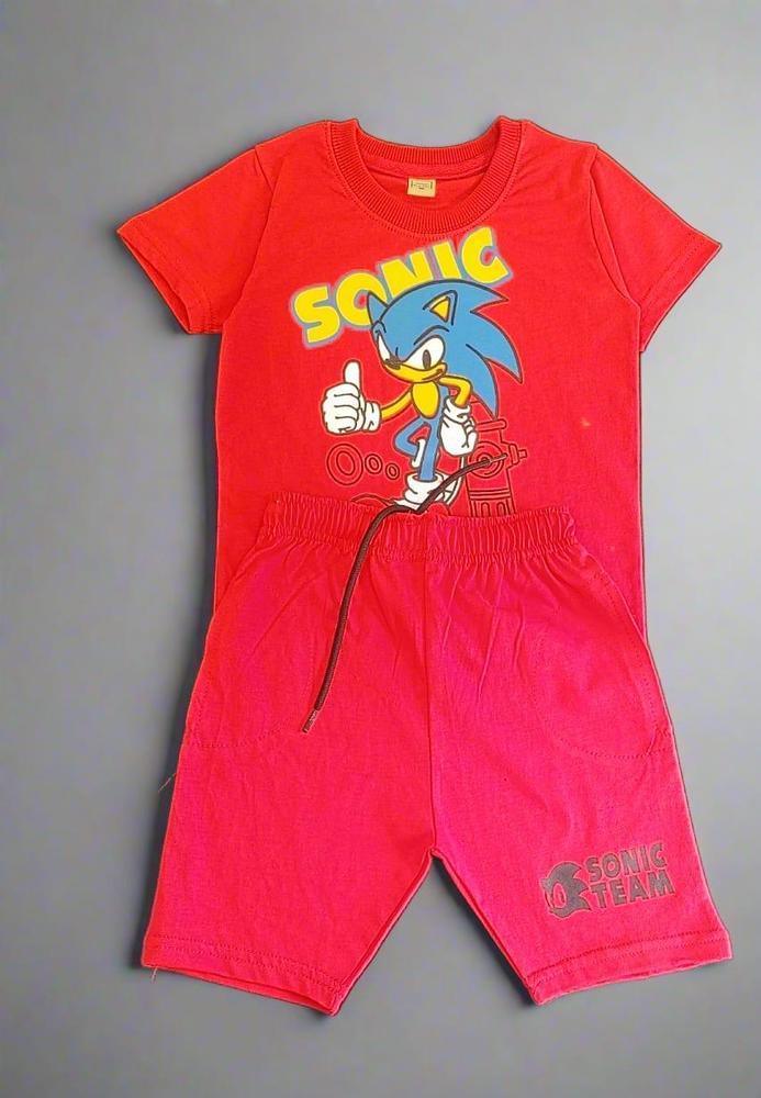 Junior Republic Sonic Printed 2 Piece Set (Shirt + Shorts)