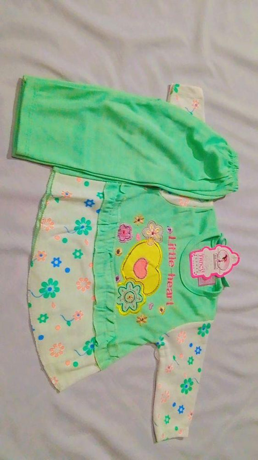 2 Pcs Kid's Stitched Fleece Printed Shirt And Trouser Set