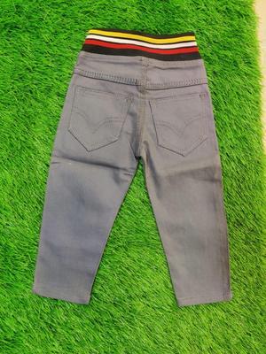 Boy's Stitched Cotton Plain Pants