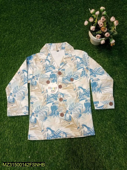 1 Pc Boy's Stitched Twill Printed Jacket