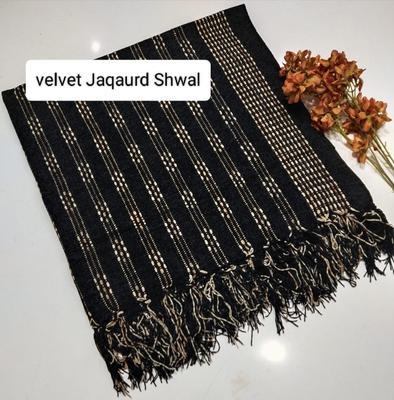 1 Pc Women's Stitched Velvet Sequins Embroidered Dupatta