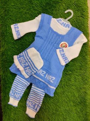 3 Pcs Girl's Stitched Wool Suit