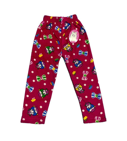 1 Pcs Boy's Stitched Velvet Printed Night Trouser