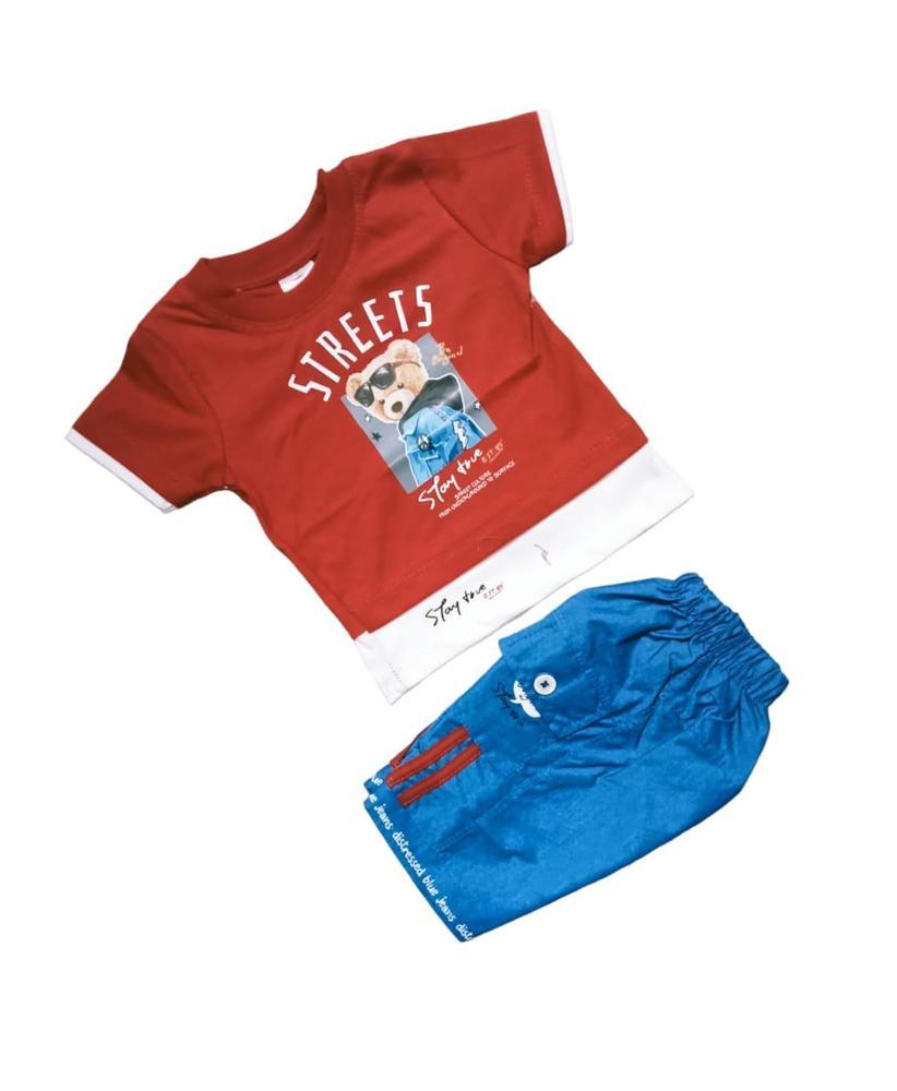 Baby Boy's Blended T-Shirt And Knicker Set