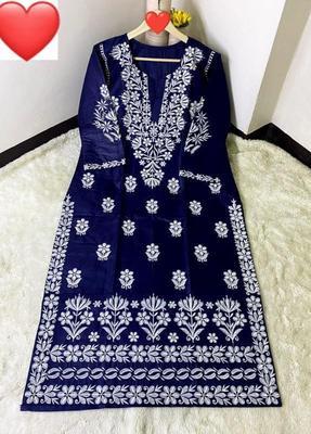 1 Pc Women's Stitched Cotton Embroidered Kurta