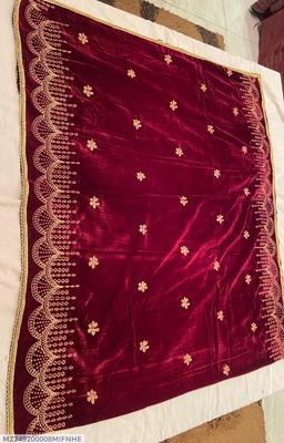 Women's Velvet Embroidered Shawl