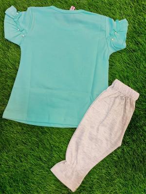 Baby Girl's Cotton Printed Shirt And Pants Set