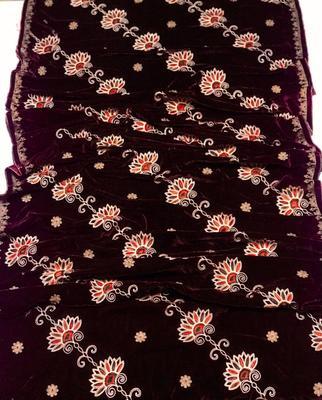 Women's Velvet Embroidered Shawl