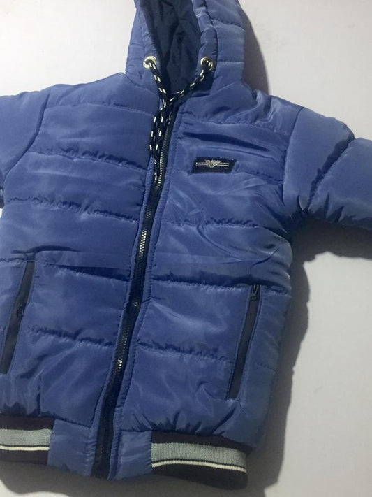 1 Pc Boy's Stitched Polyester Quilted Plain Puffer Jacket