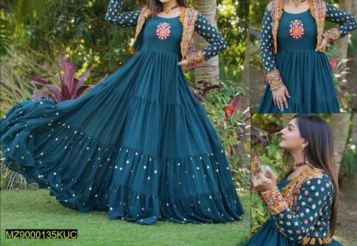 Embroidered Maxi With Koti