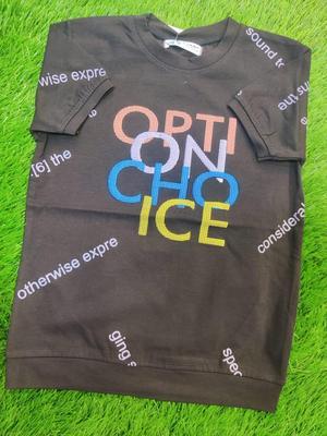 Boy's Stitched Blended Printed T-Shirt