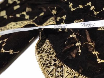 Women's Velvet Embroidered Border Shawl