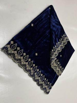 Women's Velvet Embroidered Border Shawl