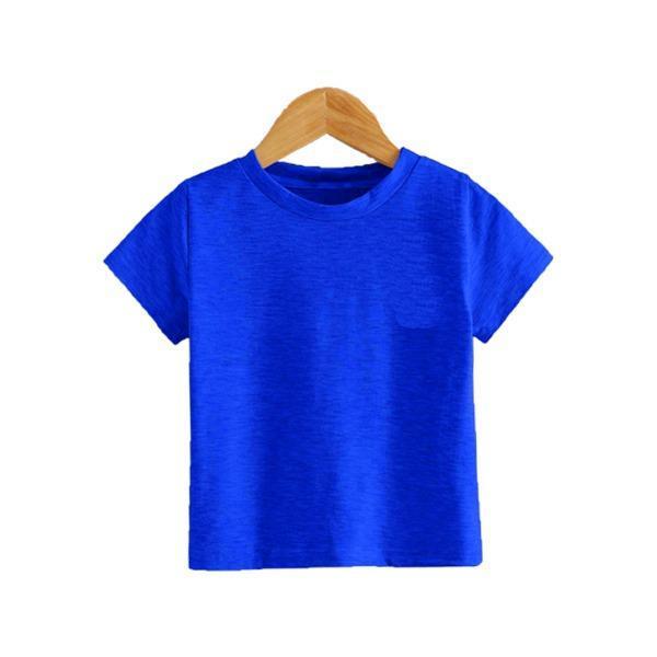 Kid's Stitched Cotton Jersey Plain T-Shirt