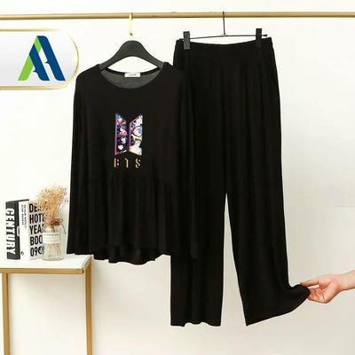 2 Pcs Stitched Sleepwear For Women