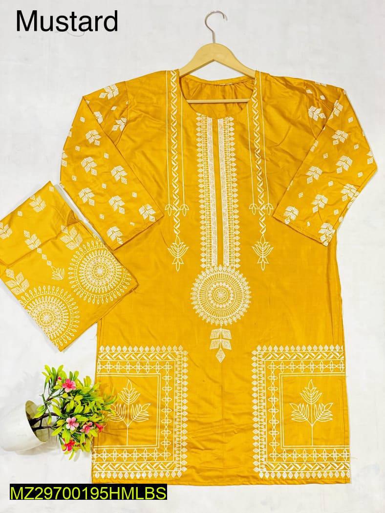 2 Pcs Stitched Lawn Suit