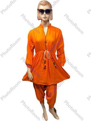 2 Pcs Women's Stitched Linen Suit