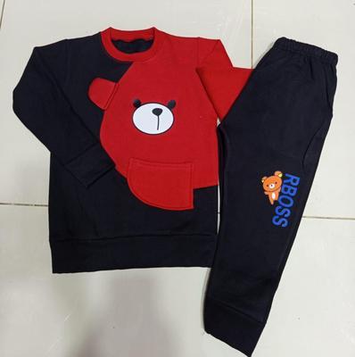 2 Pcs Boy's Fleece Printed Tracksuit