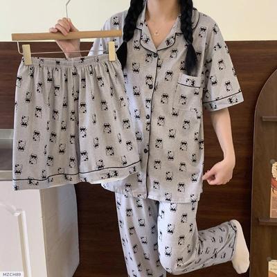 3 Pcs Hello Kitty Winter Night Suit For Women - WZL-1485 - Ships From Overseas