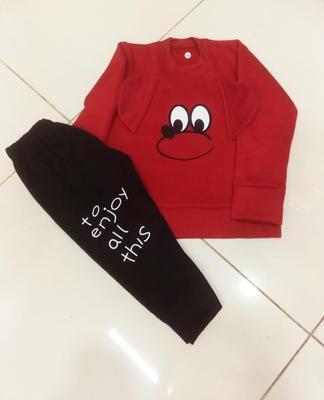 2 Pcs Boy's Cotton Printed Tracksuit