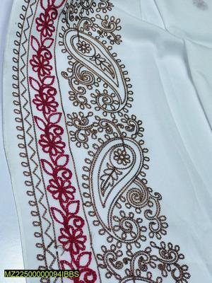 Women's Swiss Lawn Embroidered Border Shawl