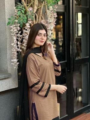 Women's Stitched Arabic Lawn Plain Suit