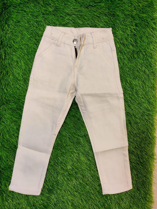 Boy's Stitched Cotton Plain Pants