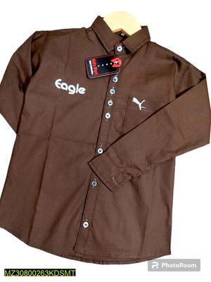 Boys 1 Pc Cotton Stitched Shirt