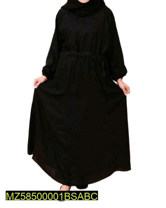 1 Pc Women's Stitched Nida Plain Abaya