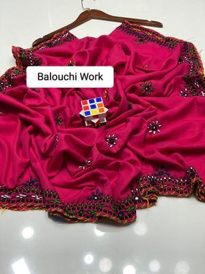 Women's Swiss Embroidered Border Shawl