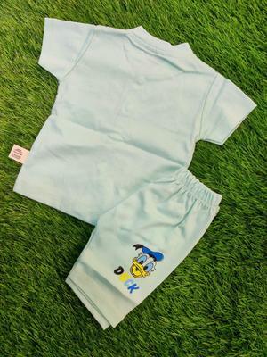 Boy's Blended Printed Shirt With Cotton Shorts