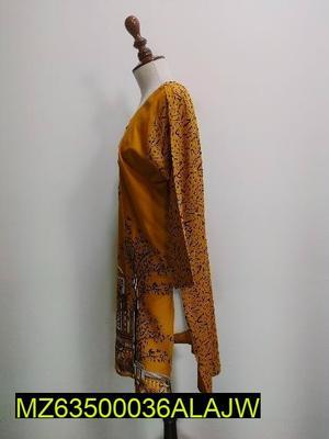 2 Pcs Women's Stitched Lawn Printed Suit