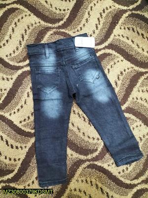 1 Pc Boy's Stitched Denim Plain Jeans