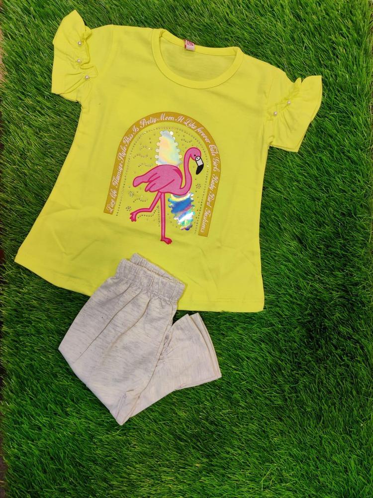 Baby Girl's Cotton Printed Shirt And Pants Set