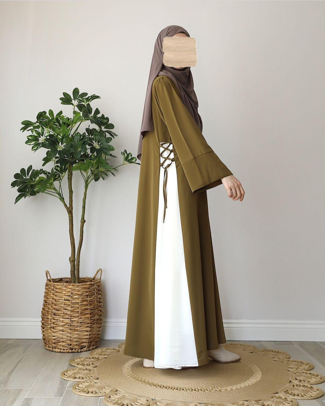 Georgette Plain Full Abaya With Stoller