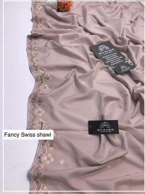 1 Pc Women's Swiss Embroidered Shawl