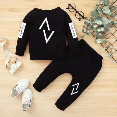 2 Pcs Boy's Cotton Printed Sweatshirt Tracksuit