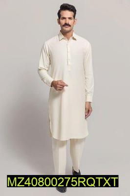 Men's Unstitched Khaddar Plain Suit